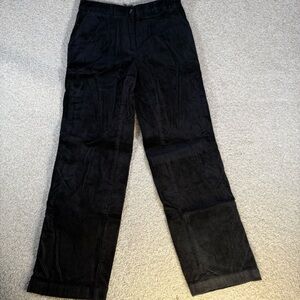 Appleseed's Black Corduroy Flat Front Straight Leg Pants Womens Size 8P